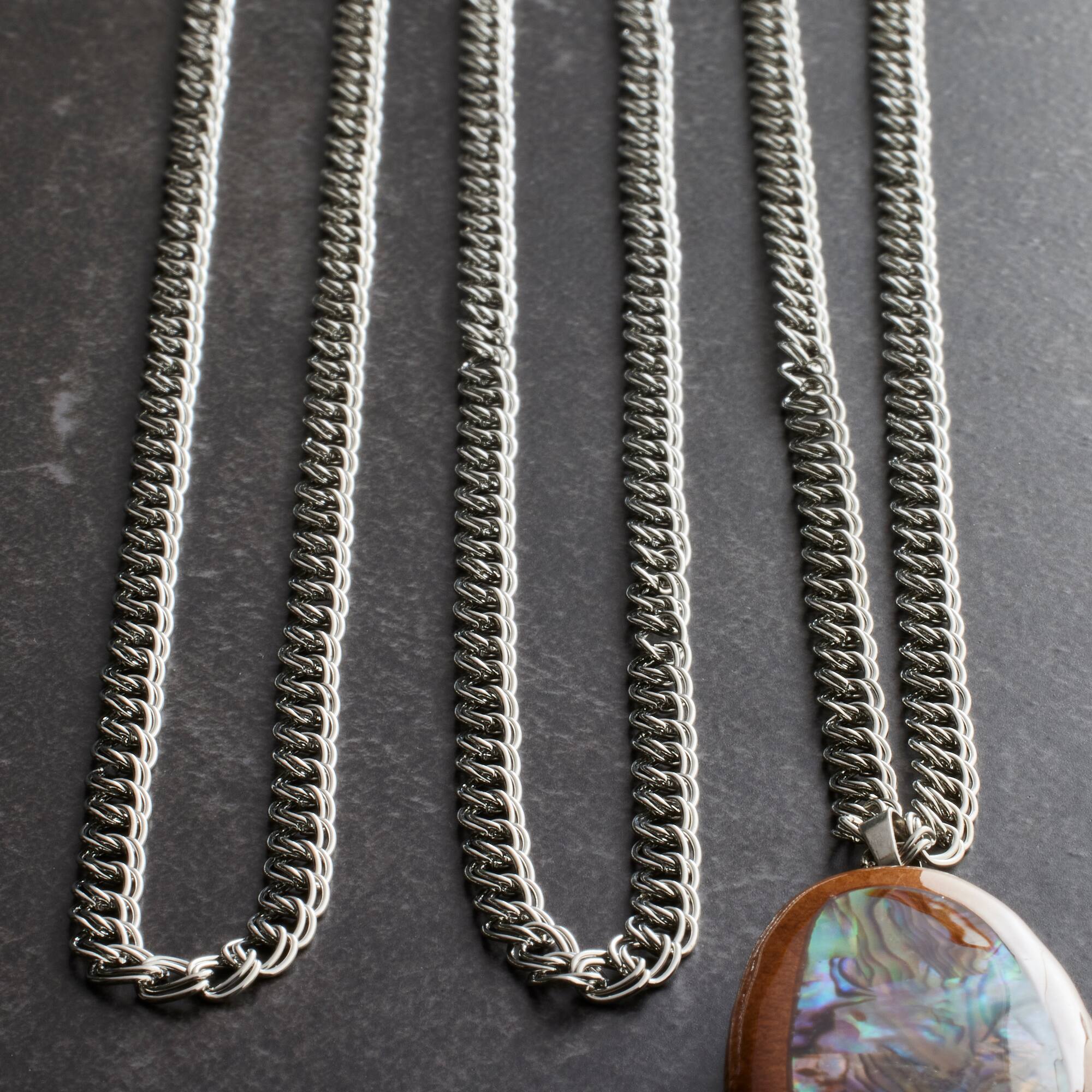 12 Packs: 3 ct. (36 total) Rhodium Double Link Chain Necklaces By Bead Landing™